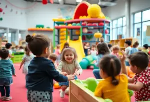 Children enjoying playtime at the Play Street Museum, highlighting community spirit.