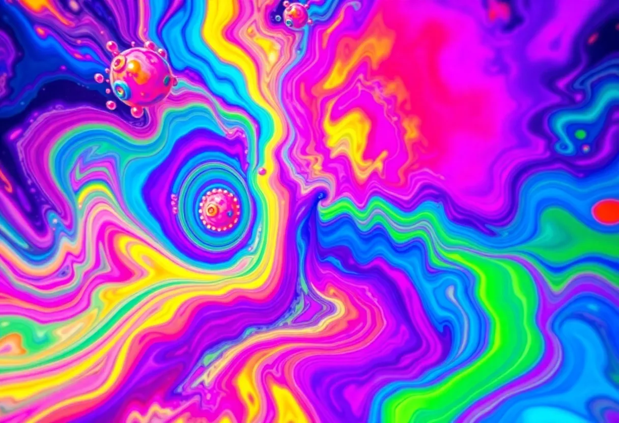 Abstract visual representation inspired by DMT experiences