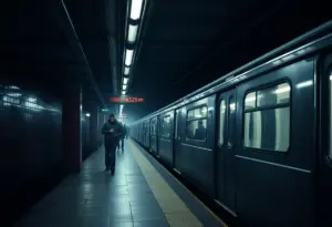 Subway platform in Queens, New York