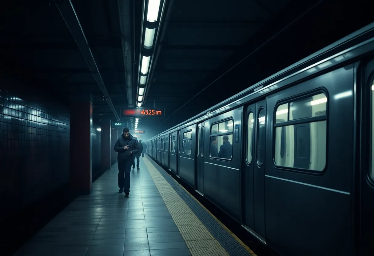 Subway platform in Queens, New York