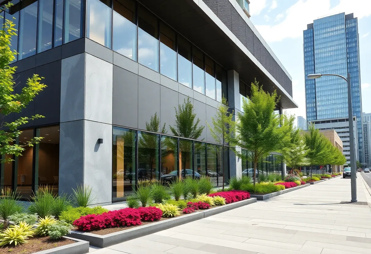 An upgraded office building on Sixth Avenue in New York City