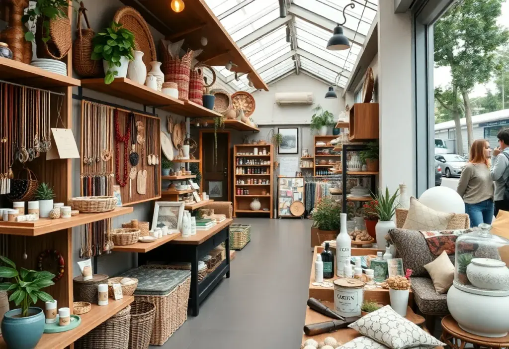 A display of small business products for Small Business Saturday