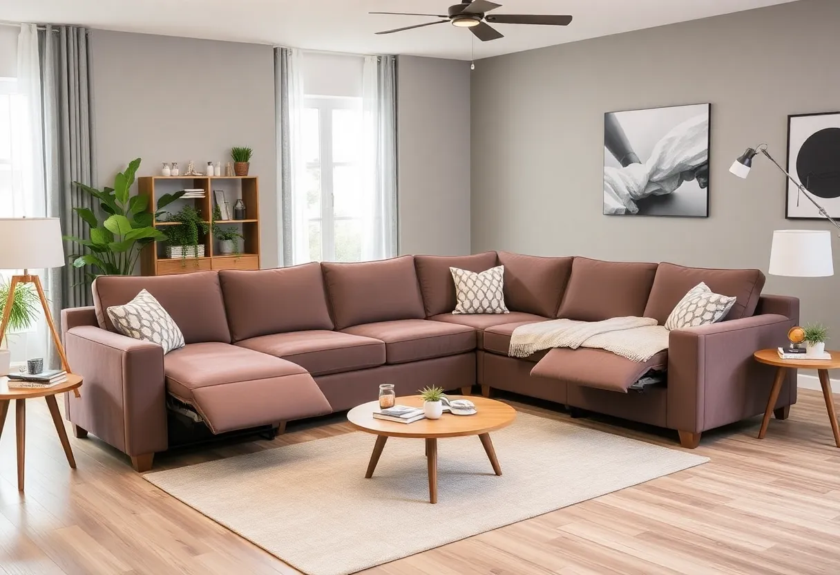 A stylish modern living room with a 3-in-1 Teddy Sofa