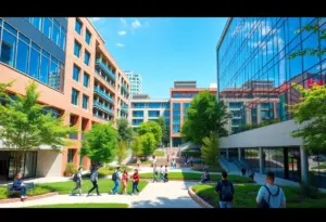 Illustration of Vanderbilt University's new campus in Chelsea, NYC