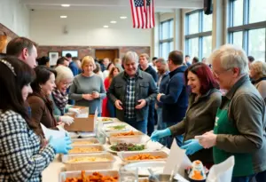 Mayor-elect serving meal to veterans at Commonwealth Veterans Residence