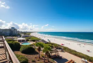 Beautiful beach scenery in Volusia County, Florida