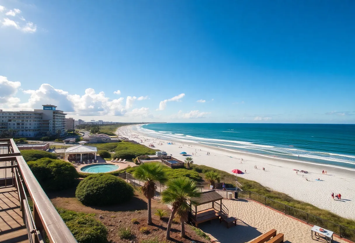 Beautiful beach scenery in Volusia County, Florida