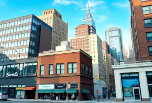 Cityscape of Yonkers representing business collaboration with NYC.