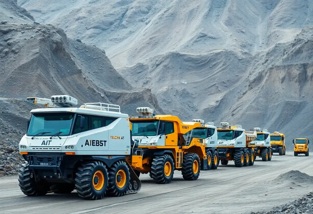 Mining operations utilizing advanced artificial intelligence technologies.