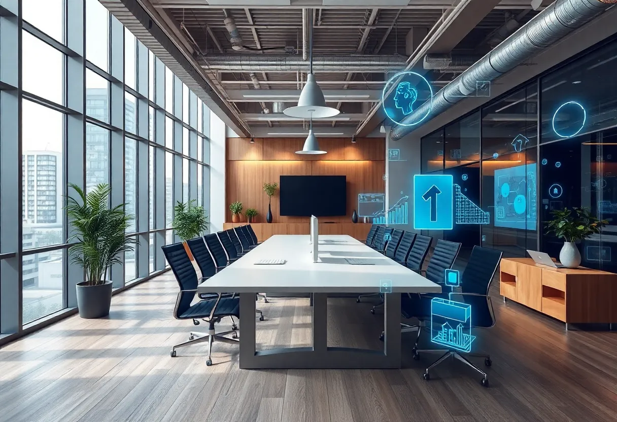 Illustration of AI technology in a real estate context