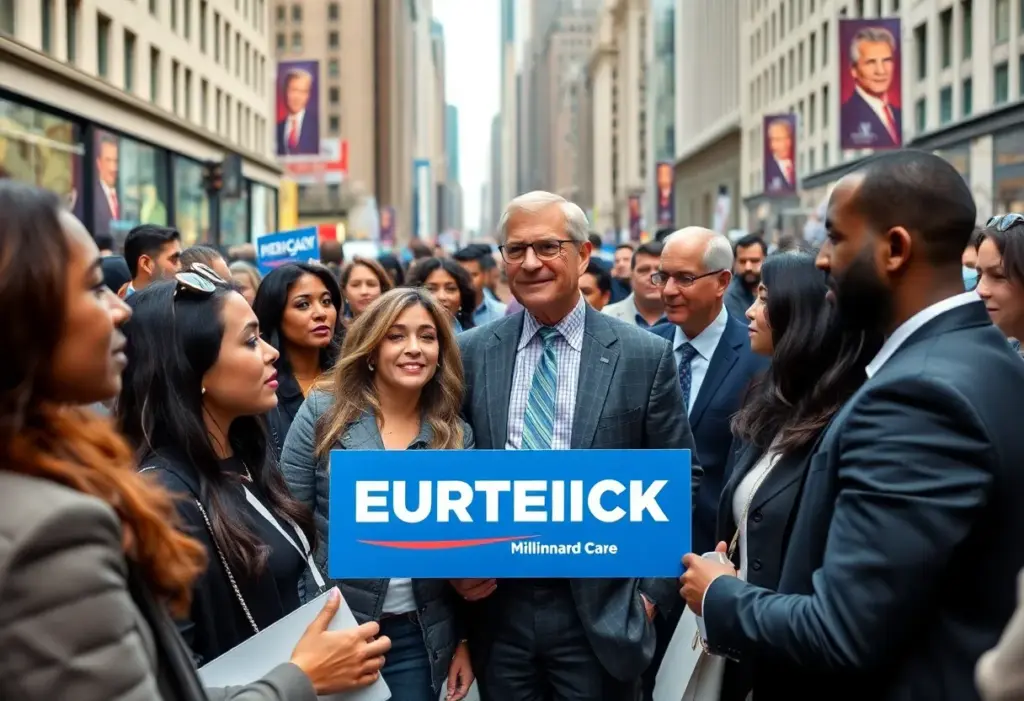 Business leaders discussing political support in New York City