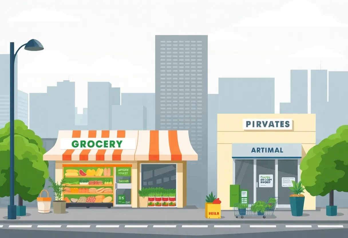 Debate over city-owned grocery stores in urban landscape