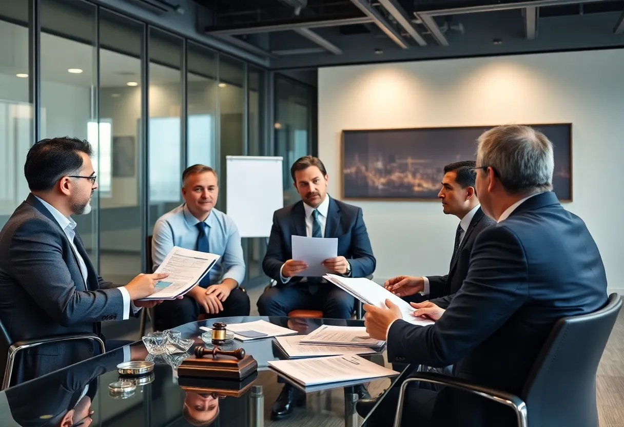 Meeting about class action lawsuit with investors