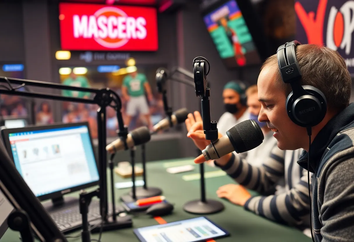 Craig Carton in WFAN sports radio studio