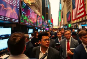 Investors observing market trends in New York City