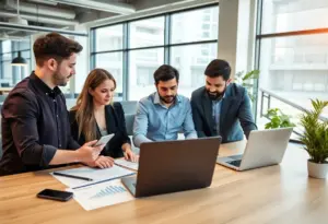 Illustration of small business growth and cash flow financing