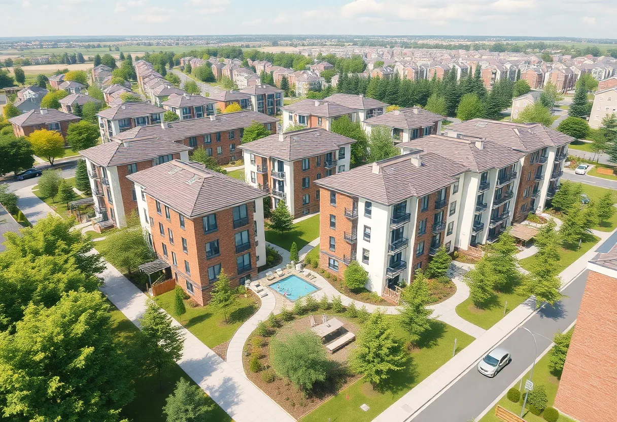 Conceptual image of Heatherwood Communities housing development in East Farmingdale