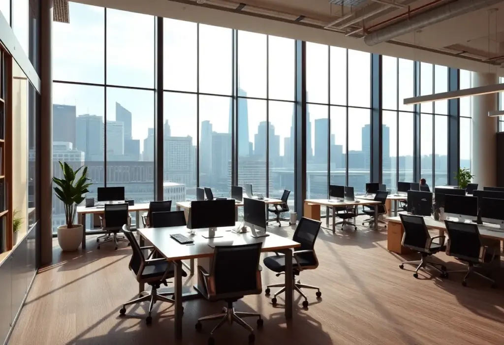 Interior view of Horizon Kinetics' new office at Rockefeller Center