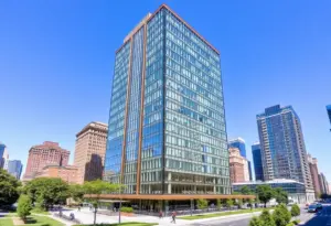 Exterior view of JPMorgan Chase's new global headquarters in Manhattan.