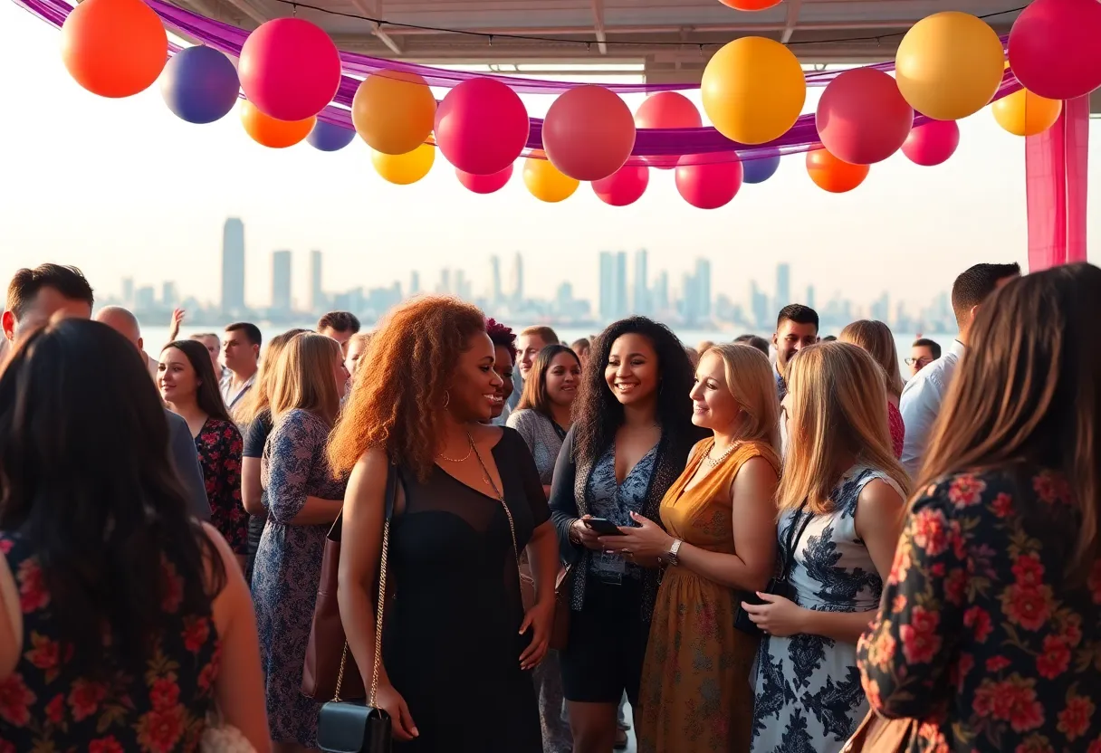 Diverse entrepreneurs celebrating at LIAACC's 15th anniversary event.