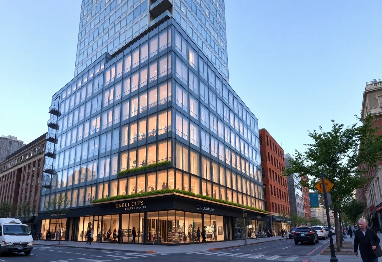 Exterior view of a retail condominium in Long Island City