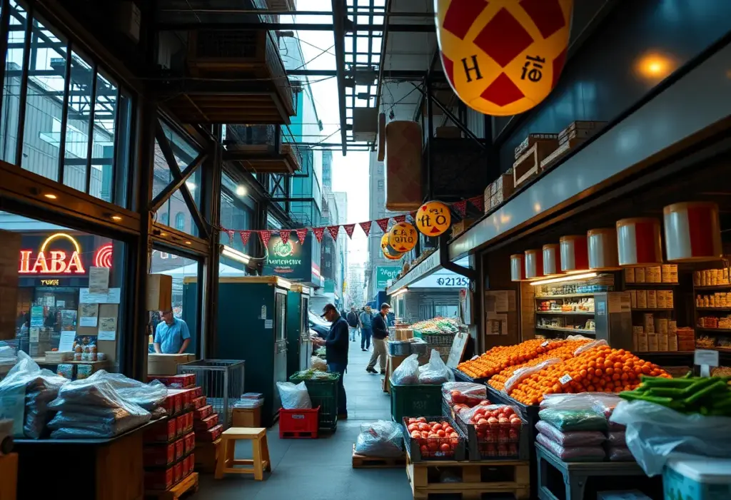 A collage of photographs representing New York City's business landscape in 2025.