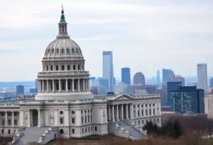 New York State Capitol building representing New York governance