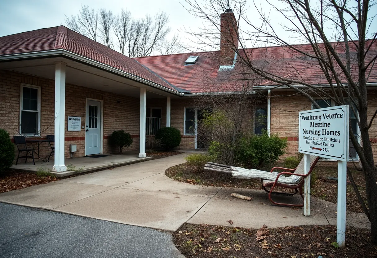 A nursing home showing signs of neglect and mismanagement.