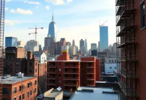 Construction activity for affordable housing in New York City