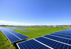 Solar panels at PureSky Energy's solar project in Canandaigua, NY
