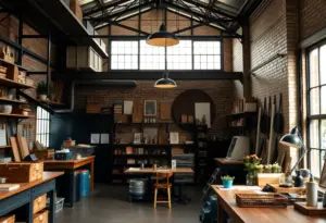 Ratnik Industries warehouse with employees working on industrial equipment