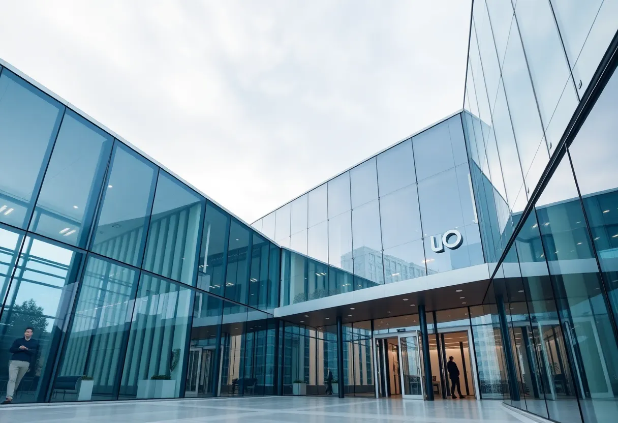 Exterior view of SoFi Technologies headquarters showcasing modern design