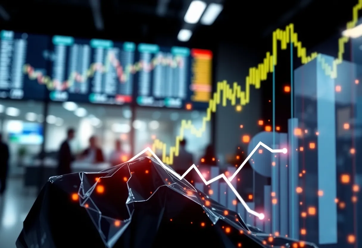 Abstract financial growth representation related to System1