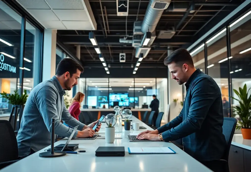Office team collaborating on Go-to-Market strategies
