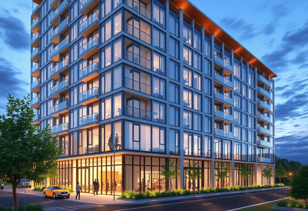 Artist's rendering of the 40 Fulton Street conversion project.