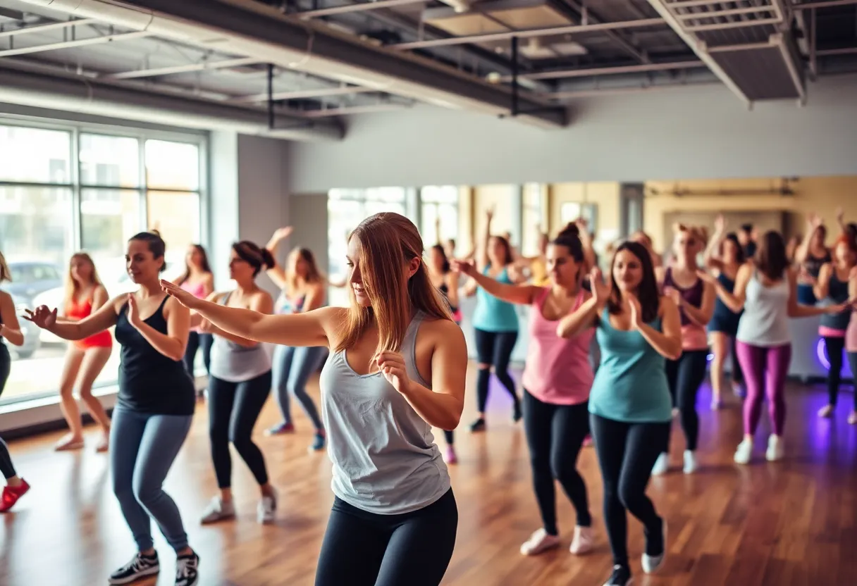 DanceBody Westport studio with fitness enthusiasts participating in classes