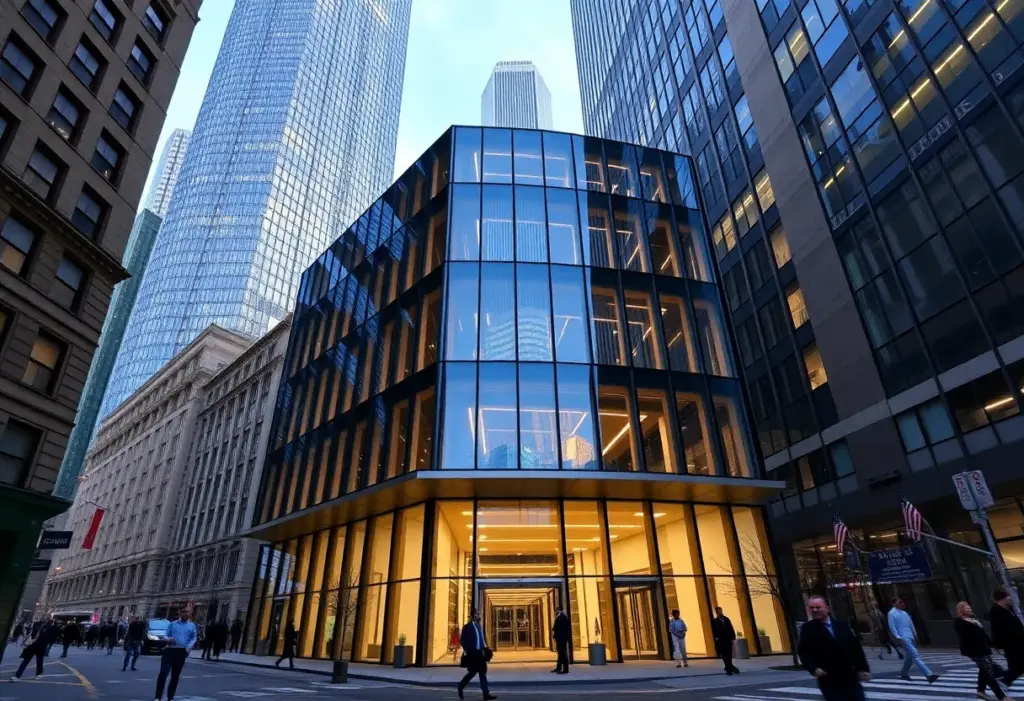 A view of Dandy's new headquarters building in New York City's Financial District.