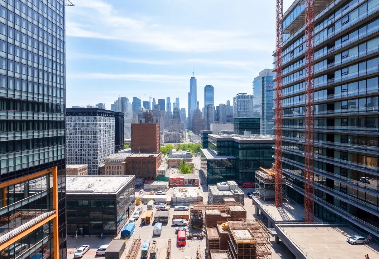 Hudson Yards development view with modern architecture