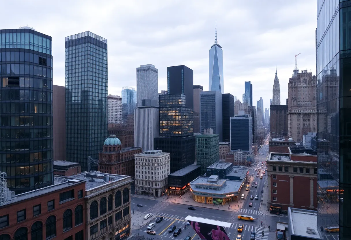 View of Midtown Manhattan with new commercial developments