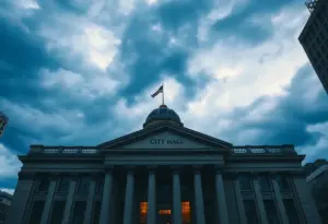 City Hall of New York City representing governance issues.