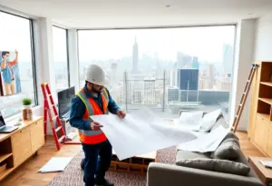 Contractors working on home renovation in New York City