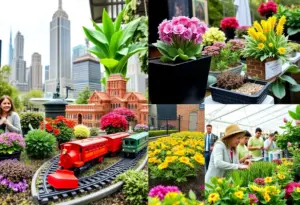A vibrant collage representing diverse garden events in New York City during January 2026.