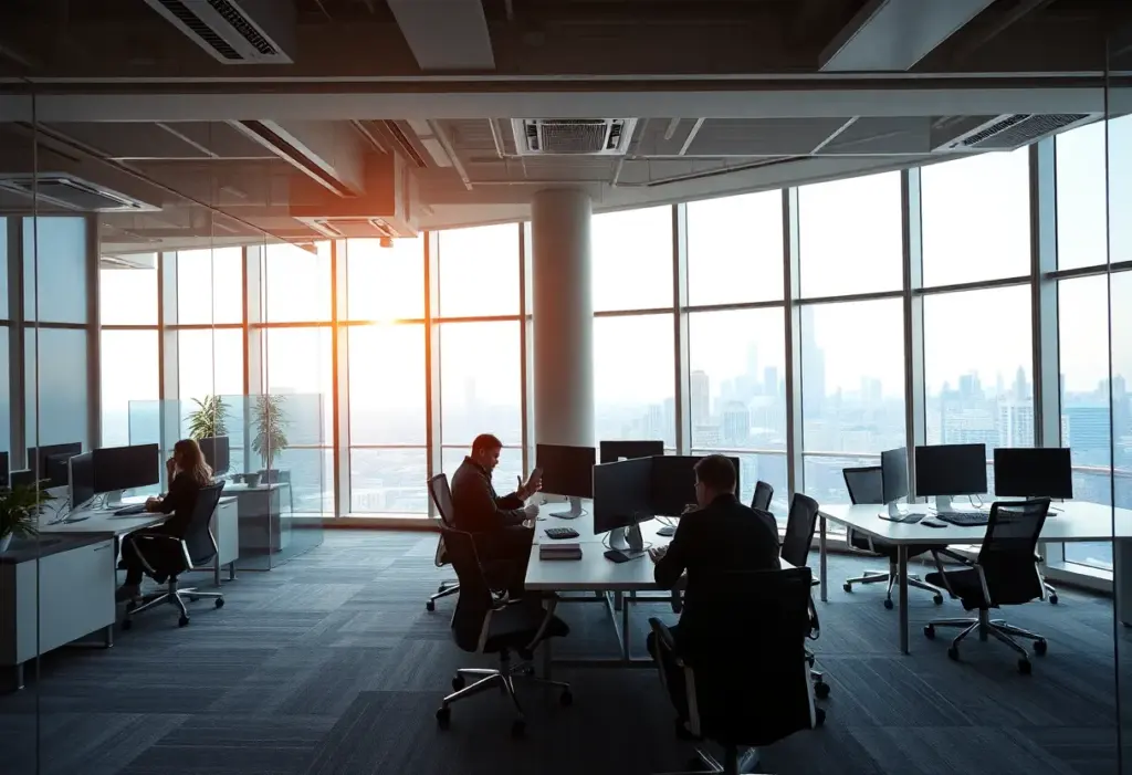 Professional office interior within the Seagram Building in Midtown Manhattan.