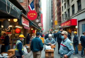 Local businesses thriving in New York City showcasing a strong labor market