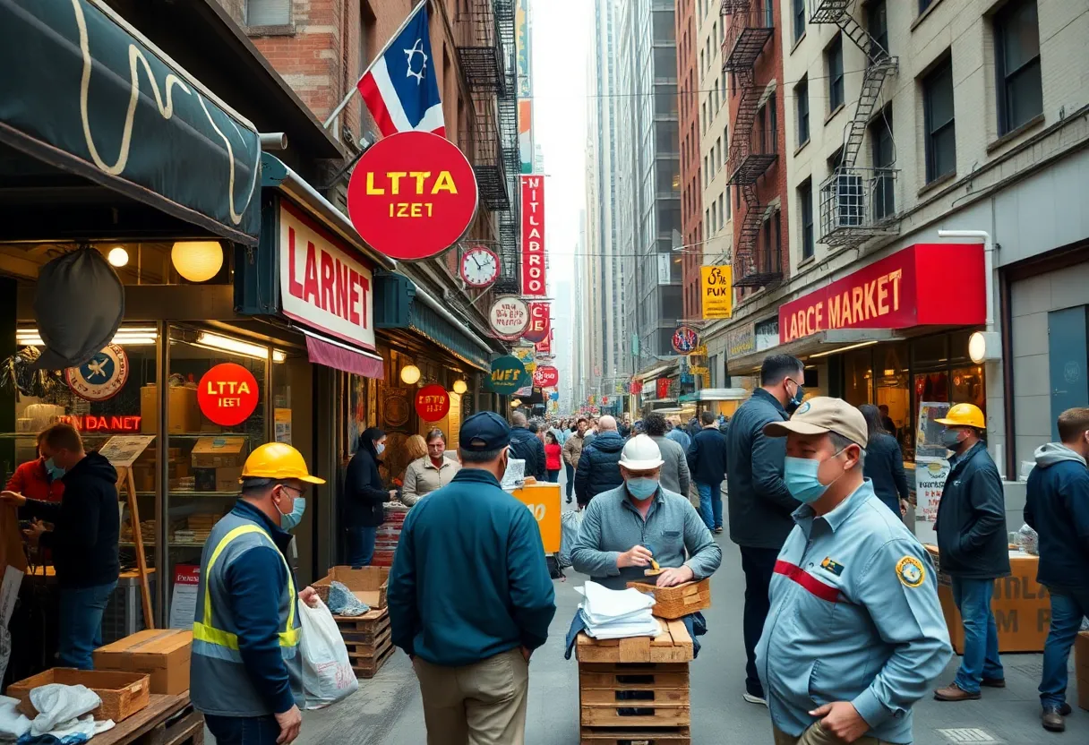 Local businesses thriving in New York City showcasing a strong labor market