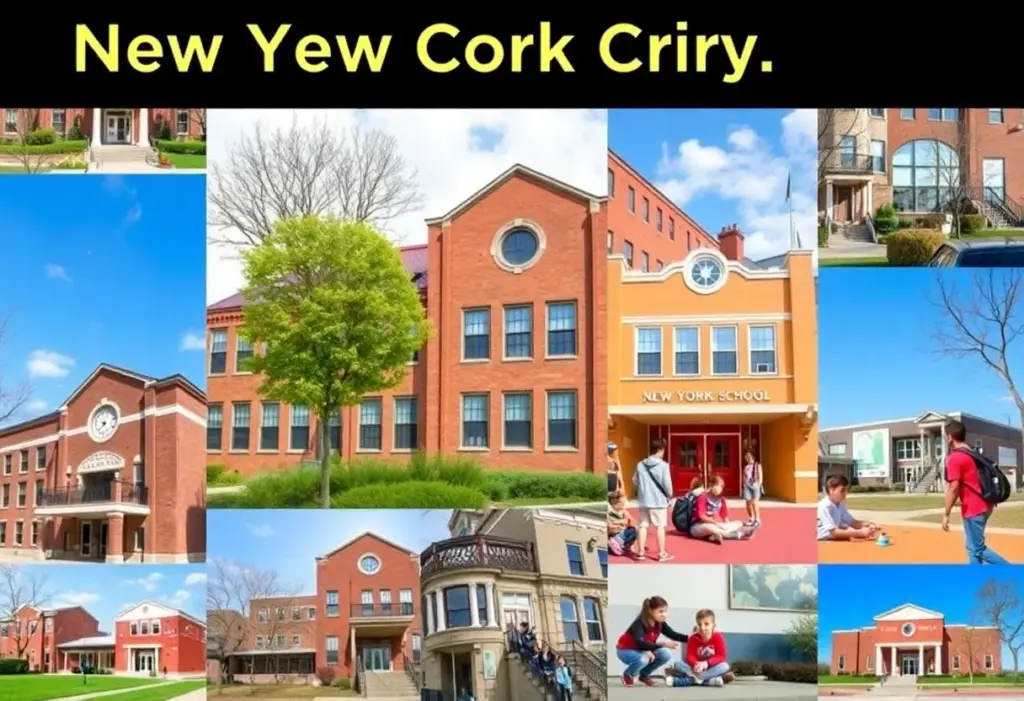 Collage of top public elementary schools in New York City
