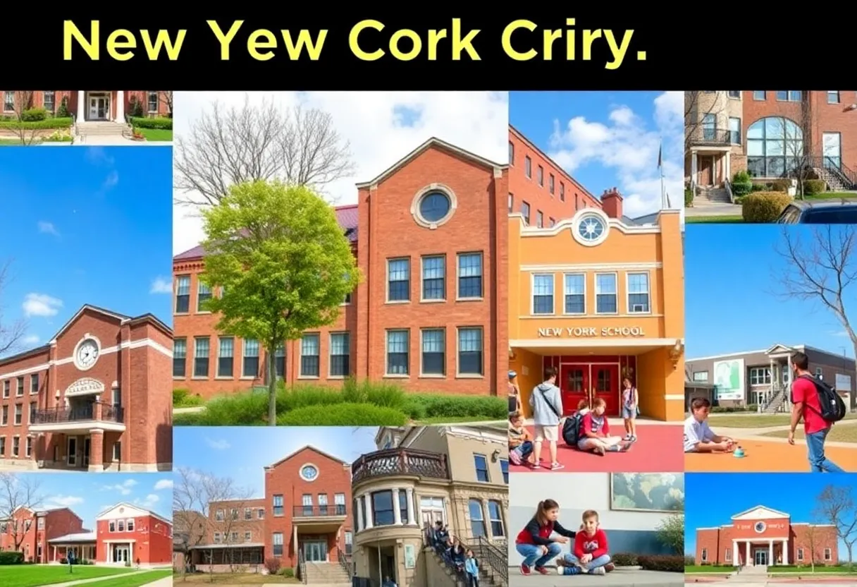Collage of top public elementary schools in New York City