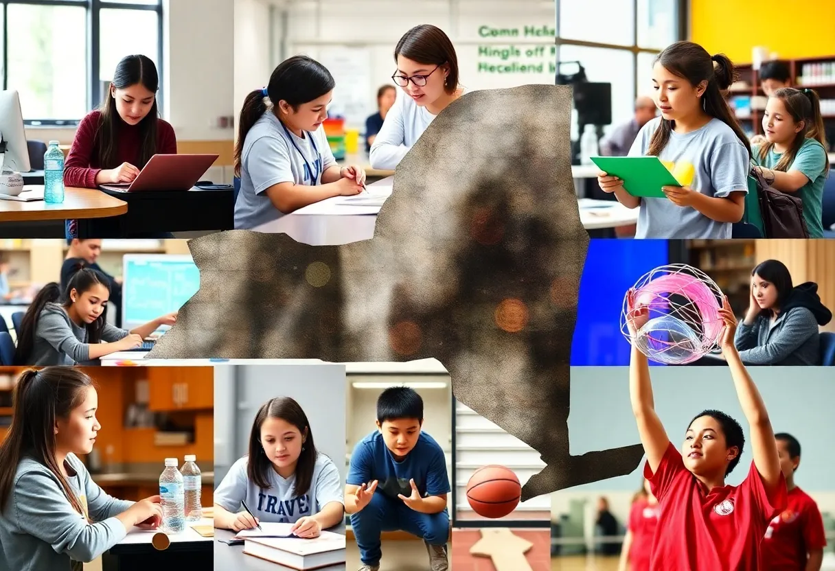 Students from various public high schools in New York engaged in academic and extracurricular activities