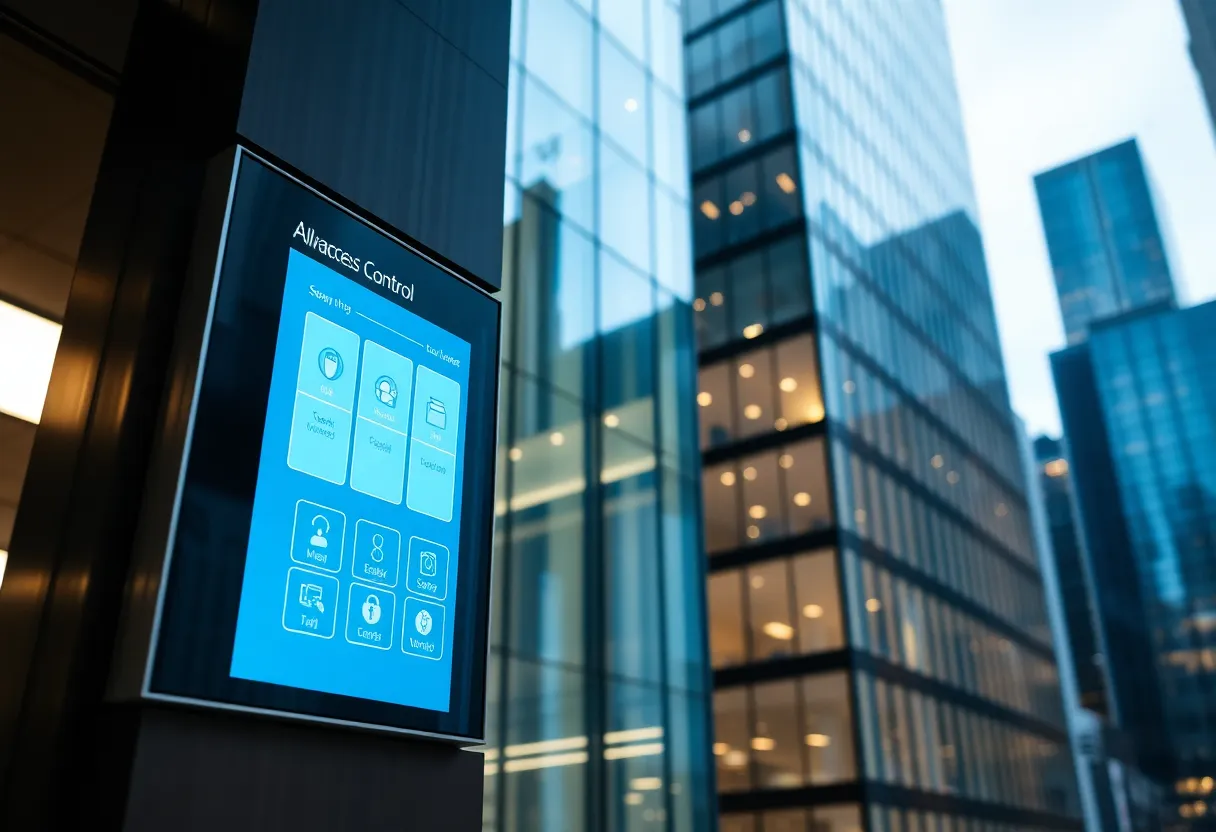 Cloud access control technology installed in a New York City office building.
