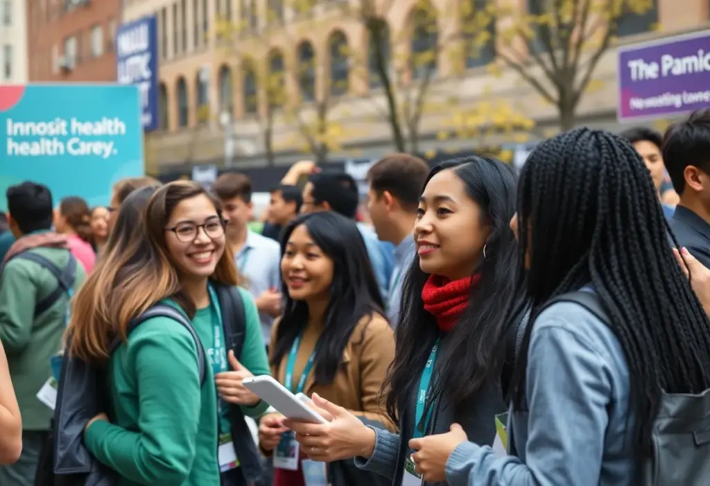 Participants engaging in health events in New York City, February 2026